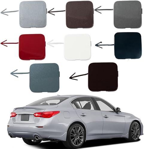CZShiYue Car Rear Bumper Tow Hook Cover Cap Towing Eye for Infiniti Q50 2014 2015 2016 2017 2018 850714GA0A 85071-4GA0A Trailer Cover (Silver, Right Passenger Side)