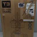 T3 Pro 3-in-1 Small Pet Stroller for Dog & Cats, 4 Wheels with Detachable Carrier with Pad, Canopy and Cup Holder (Black)