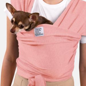 Cat Sling Carrier for Small Pets Anti-Anxiety Cat Sling, Kitten Pouch Pet Sling in Gray Black Blue Green Pink Yellow (Pink, Standard)