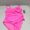 Blooming Jelly Womens One Piece Swimsuit Metal Modest Tummy Control Bathing Suit Slimming Full Coverage Mesh Swim Suits (Large, Hot Pink)