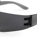 FEISEDY Futuristic Visor Punk Sunglasses Rimless One Piece Goggles Miorred Shades Women Men B2927 (Grey Mirrored)