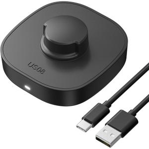 Compatible with Ring Gen3 Charger Size 8, Fast and Safe Charging Dock with USB-C Cable, Travel-Friendly Design for Smart Ring (Black)