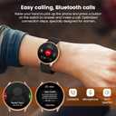 2024 Smart Watch for Women's with Phone Function 1.39 Inch HD Touchscreen Watch with /SpO2/Menstrual Cycle/Sleep Monitor/IP68 Waterproof/Pedometer/Fitness/for iOS Android (BlackGold)