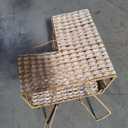 L-Shaped Stair Basket with Handles, Decorative Woven Storage Basket