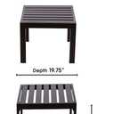 Serta Catalina Modern Outdoor Patio Furniture Collection with Bronze Metal Frame Finish, Side Table, Bronze