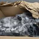 Amlie Home Faux Fur Throw Blanket for Couch, Ultra Soft Fuzzy Plush Bubble Throw for Sofa, Living Room & Home Decor, 50"x60", Tie-dye Black