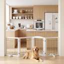 Vantas Tall Dog Gate Indoor with Door, Freestanding, Foldable, 80" x 30"