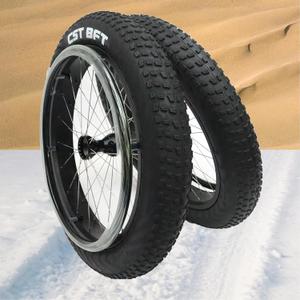 All-Terrain Wheelchair Tires (Pair) - 12.5" Air-Filled Pneumatic Tires for Sand, Snow, Beach - Superior Comfort & Traction - Quick-Release Compatible - for Outdoor Adventures