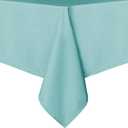 sancua Rectangle Tablecloth - 60 x 84 Inch - Stain and Wrinkle Resistant Washable Spring Table Cloth, Decorative Fabric Table Cover for Dining Tables, Buffet Parties and Camping, Turquoise