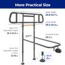 C5 Pro Bed Rails for Elderly Adults Safety - Foldable Bed Assist Rail with Adjustable Height, Bed Cane with Non-Slip Wider Handrail