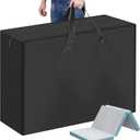 Foldable Mattress Storage Bag, 39.7" X27.5" X13" Portable Waterproof Carry Case for Trifold Memory Foam Twin&XL Twin Folding Mattress, 600D Oxford Heavy Duty Camping Bag, Black