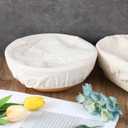 6 PCS Sourdough Bowl Covers, Upgraded Elastic Cloth Covers for Bread Proofing, Reusable Linen Cotton Fabric Lids for Artisan Dough Fermentation & Baking Jars (Fits 8.5" - 11" Bowls)