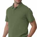 Polo Shirts for Men, Summer Sports Short Sleeve Moisture Wicking Dry Fit Activewear Golf Shirts for Men, Sizes S-3XL (Green, S)