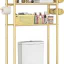 Simple Trending 3 Tier Over The Toilet Rack, Shelf Bathroom, Bathroom Stand Organizer Space Saver, Gold, 24.25''D x 13''W x 64''H