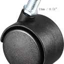 Norgail 1.5 Inch Swivel Caster Wheels Nylon 360 Degree Threaded Stem Caster Wheel, M8 x 13mm, 100lb Total Capacity, Pack of 4