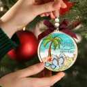 2 x Beach Gifts for Women Men - Beach Ornaments - Decoration Gifts for Family, Friends, Couple - Beach Themed Gift - Beachy Coastal Christmas Decor - Wooden Christmas Ornament 2025