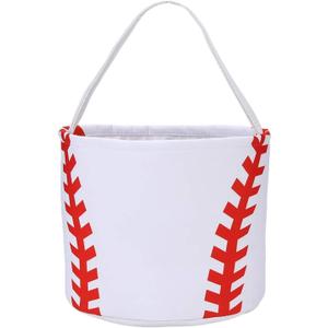 XinblueCo Baseball Basket Easter Baskets for Canvas Easter Egg Hunt Baskets