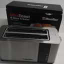 Mueller UltraToast Full Stainless Steel Toaster 4 Slice, Long Extra-Wide Slots for Bagels and Waffles, 6 Browning Levels, LED Display, Cancel/Defrost/Reheat Functions & Removable Tray, Kitchen Gadgets