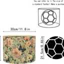 Floral Lamp Shade for Table Lamps and Floor Lamps, Bamboo Material, Groovy and Elegant Design with Butterflies and Birds, 11.8 x 9 Inch, Ideal for Living Room, Bedroom, Office (Art Deco B)