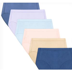 Hanes Womens Organic Cotton Pack, Comfortsort Underwear,  Hipster Panties, Assorted Colors, 6pack Hipsters, 7 US Large