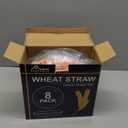 HOTEC 8-Pack 10inch BPA Free Unbreakable Deep Dinner Plates, Wheat Straw Plastic Plates Dishwasher Safe Kitchen Plates Dinnerware Multicolor