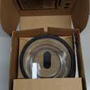 Anyday 8 Cup Glass Microwave Pasta Cooker - BPA Free & Plastic Free Microwave Spaghetti Cooker - Meal Prep & Glass Cookware | Stackable Airtight Nontoxic Storage Container with Vented Lid (Clear - Black Sesame)