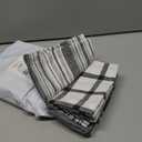 DII Assorted Woven, Kitchen Dishtowel Set, 18x28, Gray, 5 Piece