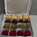 16 Pcs Red Velvet Christmas Balls, 3.15 Inch Velvet Ornaments for Christmas Tree, Flocked Ornaments Balls for Wreath Garland - Burgundy, Brown, Green, Khaki