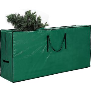 Christmas Tree Storage Bag - Fits Up to 9 Ft Artificial Xmas Disassembled Tree Extra Large Waterproof Bag Container With Durable Zipper and Handles, Protect against Dust, Moisture, Green