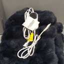 Heated Blanket Throw with 1/2/4/6/8 Hours Auto-Off 10 Heat Level, 50'' * 60'' Cozy Faux Rabbit Fur Bubble Electric Blanket with Overheat Protection(Dark Grey)