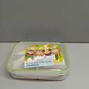 Bento Box for Kids & Adults, Leakproof 3-Compartment Lunch Box, BPA-Free Wheat Straw Material, Microwave & Dishwasher Safe, 5.5 Cup (White)