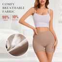 Womens Seamless Shaping Boyshorts Panties Tummy Control Shapewear Underwear Under Dress Shorts (Small, Beige-smooth)