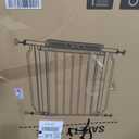 34" Tall Baby Gate No Drilling, Auto Close Dog Gate Indoor, White | for Doorways & Stairs, Pressure Mounted 29"-40" Wide Pet Gate, Easy Walk Through Stair Gate for Baby & Pet Stroller Friendly