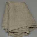 Hiasan Faux Linen Rectangle Tablecloth - Wrinkle and Stain Resistant Washable Table Cloth for Kitchen Dining Room Holiday Table Cover for Party Dinner, Beige, 60 x 102 Inch