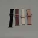 Braided Stretchy Solo Loop Compatible for Apple Watch Band 38mm 40mm 41mm 42mm 44mm 45mm 46mm 49mm for Women Men, Nylon Elastic Straps Wristbands for iWatch Series 10 9 8 7 6 SE 5 4 3 2 Ultra Ultra 2 (Black/Starlight/Nude Pink/Smoke Violet)