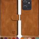 SUANPOT for Motorola Moto G Power 2025/G Play 2025 Wallet case with RFID Blocking Credit Card Holder Flip Book PU Leather Protective Cover Women Men for Moto G Power 2025 Phone case Light Coffee