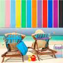 Tessco 12 Pack Towel Band for Beach Chairs Pool Chairs & Cruise Ship Essentials Elastic Windproof Beach Towel Clips Gifts for Lounge Pool Seaside Travel(16 x 2 in,Bright Style)