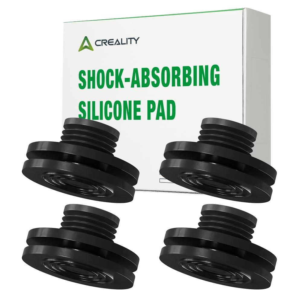 Creality Officiali 4PCS Shock-Absorbing Silicone Pad,Strong Flexibility,Stable Adsorption and Reduce Noise,Compatible with Creality Hi/ K1/K1 Max/K1C/K1 SE/Ender-3 V3/Ender-3 V3 Plus 3D Printer