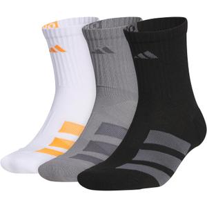 Adidas Unisex EVO Running Socks (3 Pairs) High Quarter (Black)