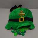 St. Patrick's Day Hat with Elf Legs, leprechaun Hat Velvet Irish Green Shamrock Top Hat Tree Decoration for St Patrick's Day Party Holiday Home, Ideal Gift for Fancy Dress Costume & Party Cosplay