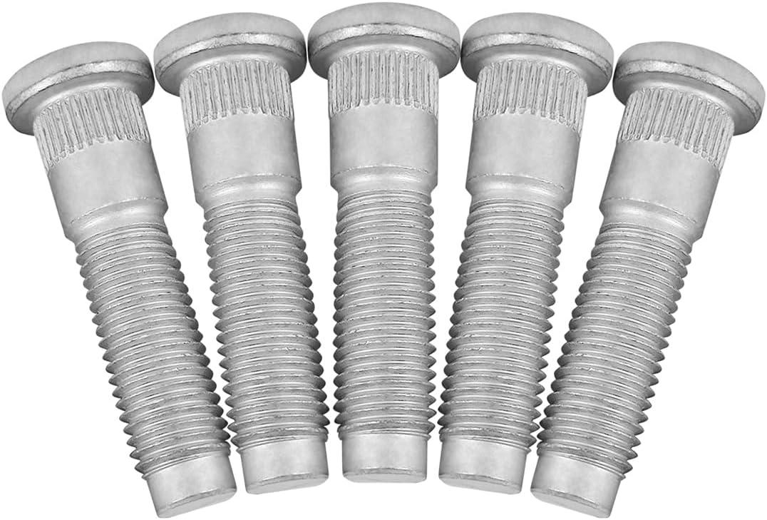 M12x1.50 Wheel Studs Hub Bolt Lug Stud Compatible with 1999-2022 Jaguar S-Type X-Type F-Type XE XF XJ XJ8 XJR XK XKR XKR-S XJR575 XFR Vanden Plas Vehicles (5PCS)