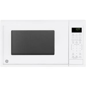 GE Countertop Microwave Oven, Compact 0.9 Cubic Ft., 900-watt Capacity, 7 Auto Cooking Settings, Child-Lock Technology, Kitchen Essentials for the Countertop, Dorm Room or Apartment, White