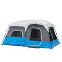 Tents with LED Lights 9 Person Family Multi Room Lighted Pop Up Tents for Camping | Included Storage Pockets for Camping Accessories