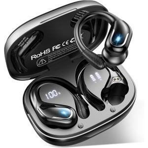 Ltinist Wireless Earbud, Bluetooth 5.3 Headphones Pure Bass Sound with Earhooks, 75H Battery Over Ear Headphones with Dual-LED Display, IP7 Waterproof Earphones Built-in Microphone for Running Sports (carbon black) Ltinist Wireless Earbud, Bluetooth 5.3 Headphones Pure Bass Sound with Earhooks, 75H Battery Over Ear Headphones with Dual-LED Display, IP7 Waterproof Earphones Built-in Microphone for Running Sports (carbon black)