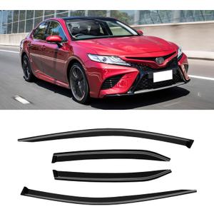 Window Rain Guards for 2018-2024 Toyota Camry, Window Visor Guard Vent Wind Shade Deflector Rain Shield Protector Sun Visor for 18-24 Camry 2019 2020 2021 2022 2023,Tape-on/Outside-Mount, 4PCS