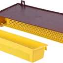 Pollen Collector Tray, Removable Pollen Collector with Ventilated Pollen Tray, Beekeeper Bee Pollen Tray Beekeeping Tools (Yellow)
