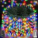 328 FT 1000 LED Christmas Lights, Waterproof Outdoor String Lights with Remote and Timer, Christmas Tree Lights with 8 Modes Dimmable, Fairy Lights for Holiday Decor (Multicolor)