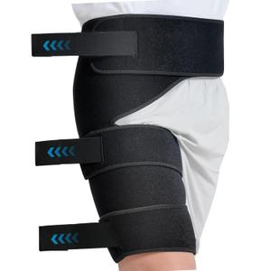 Hiball Adjustable Hip Brace, Groin & Hamstring Compression Wrap for Men Women, Thigh Compression Sleeve With 6 Pressure Straps, Buttock & Quad Support, Upper Leg Brace for Sciatic Nerve Pain, Bursitis