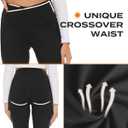 TNNZEET Black Flare Leggings for Women, Crossover Yoga Pants with Pockets Bootcut Flared Leggings (Black, XXL)