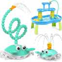 Water Table Pump, Rechargeable 5400mAh Water Pump for Water Table Powered Continuous with 8Hrs Playtime,IP67 Waterproof 2 Flow Settings Outdoor Water Table Accessories for Kids Boys Girls